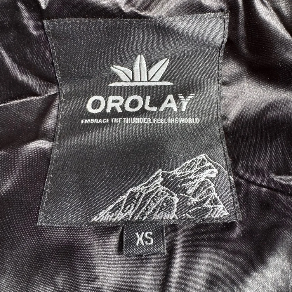 OROLAY‎ Thickened Down Coat XS Black Puffer Hooded Utility Jacket Outdoor Casual